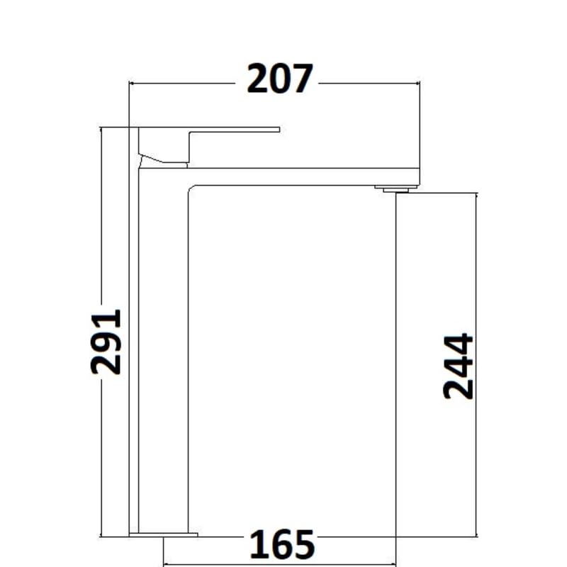 IMPALLI Miscelatore Lavabo Bagno Alto Rubinetto Bagno Lavabo Finitura Cromo Completo Di Piletta Click Clack 1'' 1/4 E Troppo Pieno Miscelatore Bagno Lavabo Serie 18