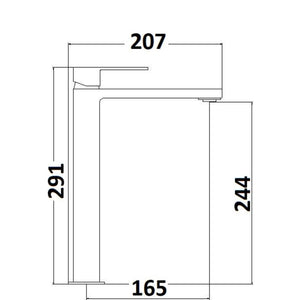 IMPALLI Miscelatore Lavabo Bagno Alto Rubinetto Bagno Lavabo Finitura Cromo Completo Di Piletta Click Clack 1'' 1/4 E Troppo Pieno Miscelatore Bagno Lavabo Serie 18