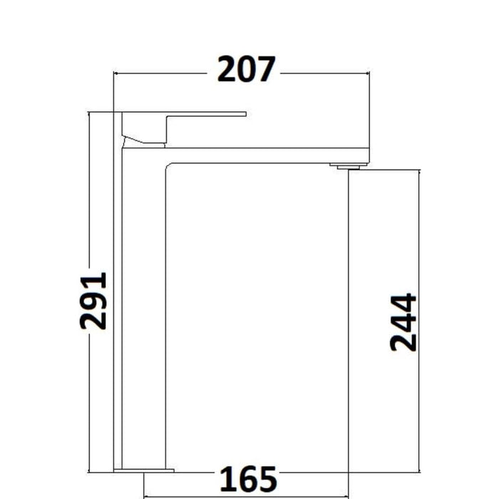 IMPALLI Miscelatore Lavabo Bagno Alto Rubinetto Bagno Lavabo Finitura Cromo Completo Di Piletta Click Clack 1'' 1/4 E Troppo Pieno Miscelatore Bagno Lavabo Serie 18