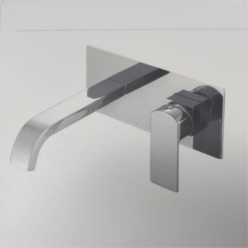 IMPALLI Miscelatore Lavabo Bagno A Incasso Rubinetto Bagno Lavabo Con Piastra Unica E Box Facile Installazione Rubinetto Lavandino Bagno Finitura Cromo Serie 21/23