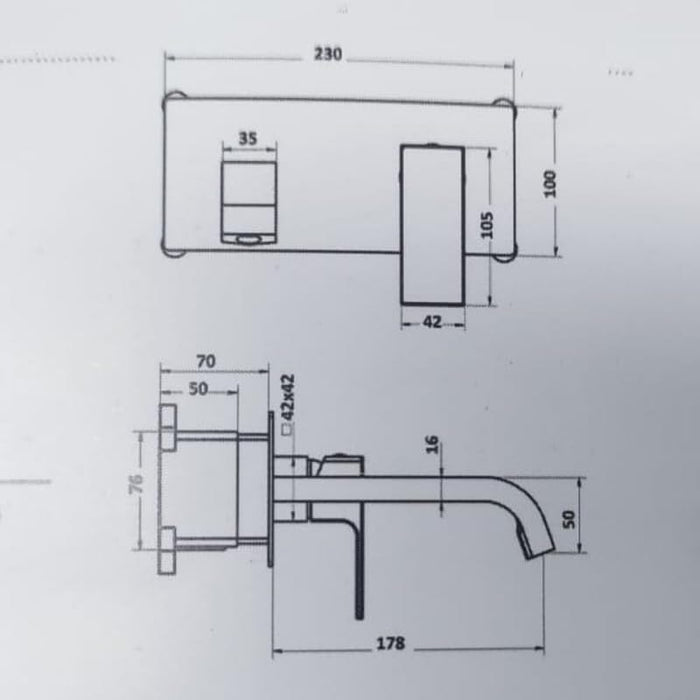 IMPALLI Miscelatore Lavabo Bagno A Incasso Rubinetto Bagno Lavabo Con Piastra Unica E Box Facile Installazione Rubinetto Lavandino Bagno Finitura Cromo Serie 21/23