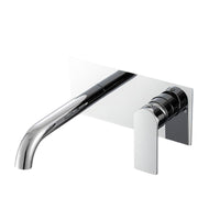 IMPALLI Miscelatore Lavabo Bagno A Incasso Piastra Quadrata Rubinetto Bagno Lavabo Finitura Cromo Con Easy Box Miscelatore A Muro Serie 18