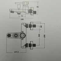 IMPALLI Miscelatore Vasca Da Bagno Completo Di Kit Doccia Flessibile Supporto E Doccetta Multigetto Miscelatore Vasca Finitura Cromata Serie 18