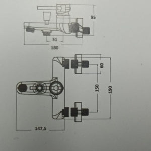 IMPALLI Miscelatore Vasca Da Bagno Completo Di Kit Doccia Flessibile Supporto E Doccetta Multigetto Miscelatore Vasca Finitura Cromata Serie 18