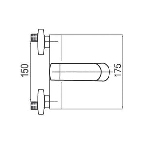IMPALLI Miscelatore Vasca Da Bagno Completo Di Kit Doccia Flessibile Supporto E Doccetta Multigetto Miscelatore Vasca Finitura Cromata Serie LM