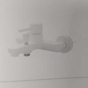 IMPALLI Miscelatore Vasca Da Bagno Completo Di Kit Con Flessibile Supporto E Doccia Multi Getto Doccia Rubinetto Vasca Serie MM (BIANCO OPACO)