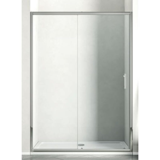 IMPALLI Box Doccia H190 Cm Estensibile 98-101 Cm Reversibile Porta Doccia Scorrevole Chiusura Magnetica Box Doccia Cristallo Stampato 6 Mm Profilo Alluminio Cromo Lucido Anta Sganci Rapidi (100)