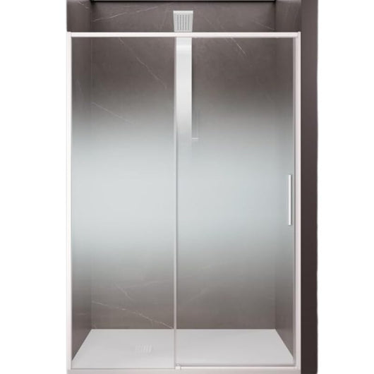 IMPALLI Box Doccia Angolare H200 Cm A Nicchia Estensibile 77,5-79 Cm 157-160 Cm Anta Fissa E Scorrevole Cristallo Temperato 6 Mm Finitura Cristallo Sfumato (BIANCO OPACO 80X160)