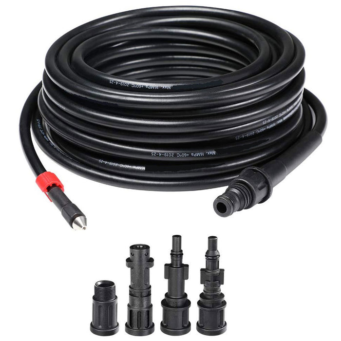 Micro Sonda PVC Sturatubi per Idropulitrice 15 metri con 4 Adattatori inclusi