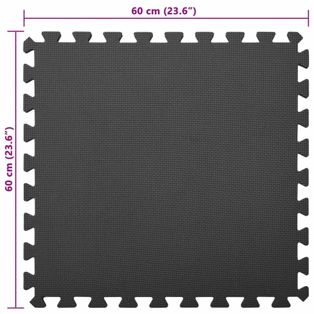Tappetino per piscina 6 pcs Nero 2,16 ㎡ Schiuma EVA 3433268