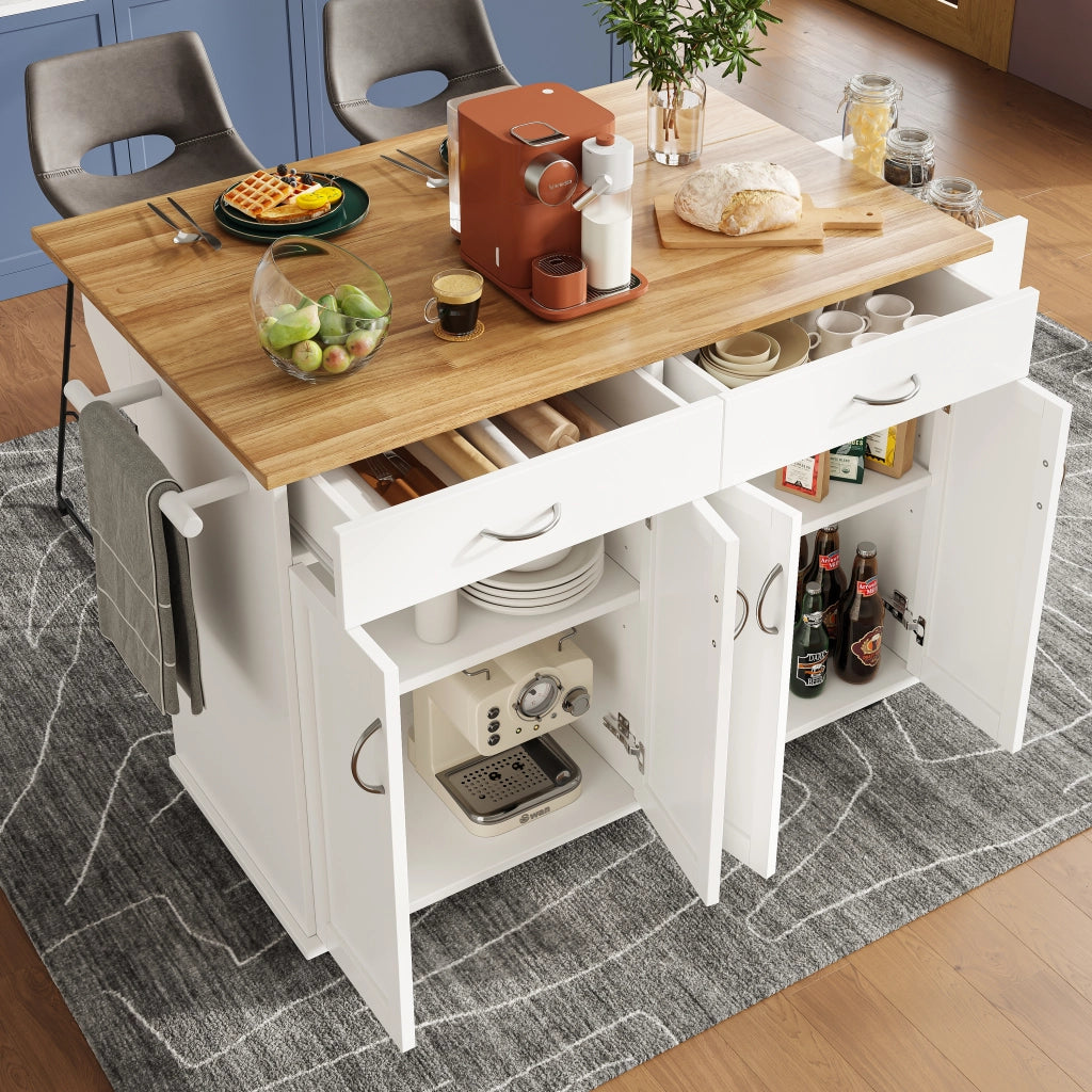 Isola Cucina Multifunzionale ¨C MINIMAL ¨C Bianco, Legno, 106x50x90.5cm