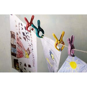 Set 6 Morsetti a Molla Mini 20 mm Portachiavi Wolfcraft