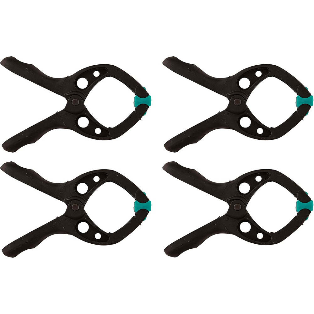 Set 4 Morsetti a Molla Mini 30 mm Nero Wolfcraft