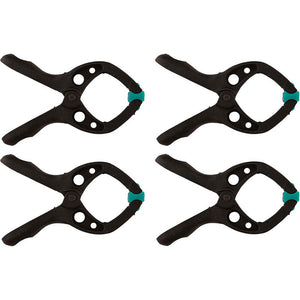 Set 4 Morsetti a Molla Mini 30 mm Nero Wolfcraft