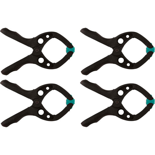 Set 4 Morsetti a Molla Mini 30 mm Nero Wolfcraft