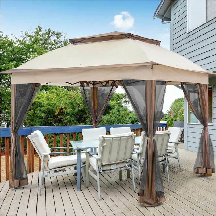 Gazebo da Giardino Pieghevole 3x3 con Zanzariere, Air Vent e Borsa per trasporto
