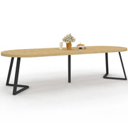 IDMarket - SELMA tavolo da pranzo rotondo allungabile 4-10 persone effetto legno faggio 110-300 cm