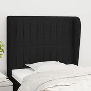 Testiera ad Orecchio Nera 93x23x118/128 cm in Tessuto 3118178