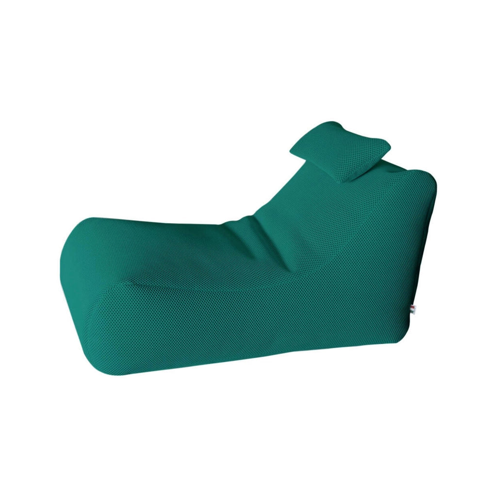 Pouf ??hck, Poltrona multiuso, Poltroncina sacco, Pouf poggiapiedi, Made in Italy, 70x120 h65 cm, Verde