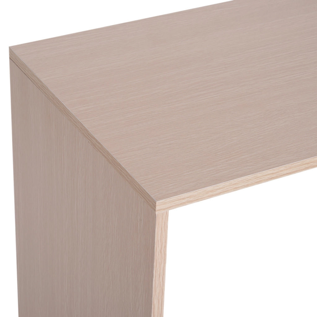 Easycomfort Scrivania Moderna per Computer Girevole con 2 Ripiani e 2 Cassetti, Tavolo da Pranzo in Truciolato, 117x82x74 cm, color Rovere e Legno