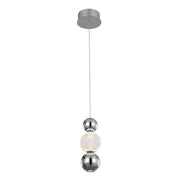 Lampada a sospensione sfera cromo LED 7W 3000K Italux