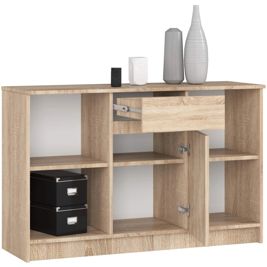 Cassettiera AKORD B17 Cassettiera Sonoma Quercia 120 cm 1 anta 1 cassetto 120x40x77 cm