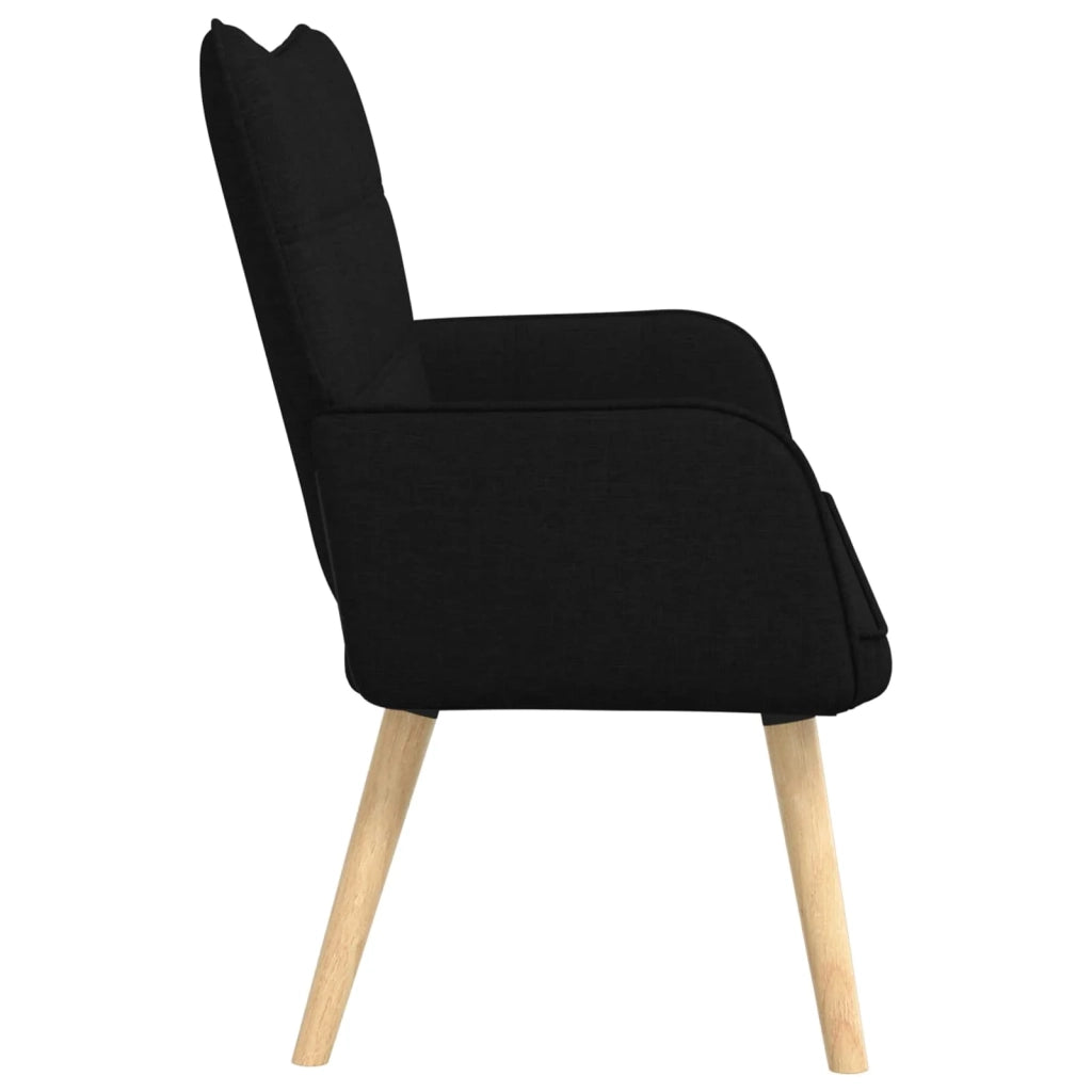 Sofa a Due Posti Nero 115 x 61 x 87 cm Tessuto 42028893