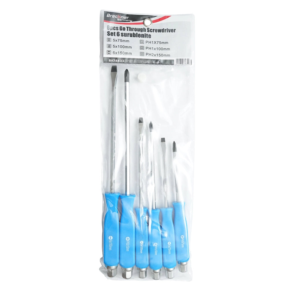 Set di 6 cacciaviti a impulsi 5-150 mm Cromo-Vanadio