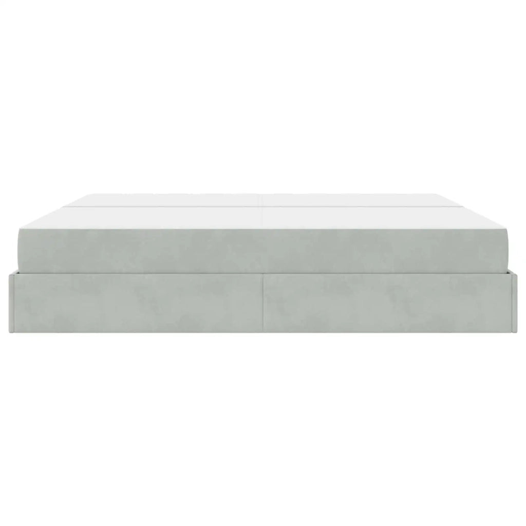 Struttura letto con materasso 2 pcs Grigio chiaro Velluto