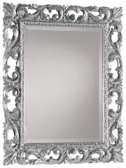 Specchiera barocca intagliata in foglia argento l.74 p.3 h.94