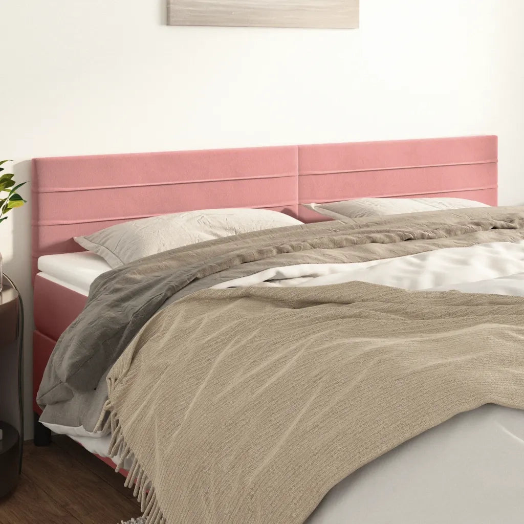 Testiera | Testata Rosa 180x5x78/88 cm in Velluto