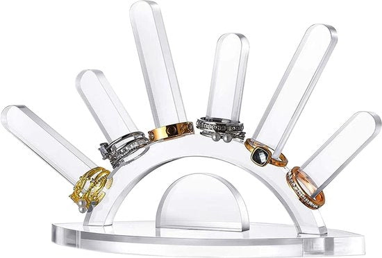 Supporto per catenina per l'organizzazione di collane, bracciali, anelli e orecchini, supporto per catenina in acrilico, standard per catenina gioielli rimovibile, trasparente, 1 pezzo