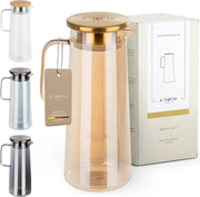 Caraffa in vetro con coperchio - 15 litri - impermeabile - ideale per limonata e tè