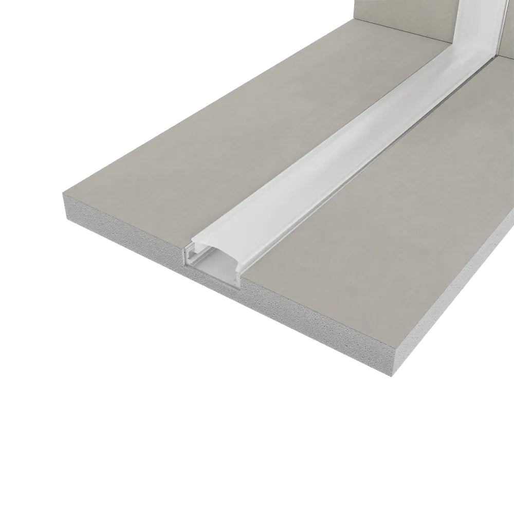 Cartongesso con profilo in alluminio integrato "L" angolo tra soffitto e parete