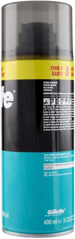 GILLETTE SCHIUMA DA BARBA PROFUMATO PELLE SENSIBILE 400 ML