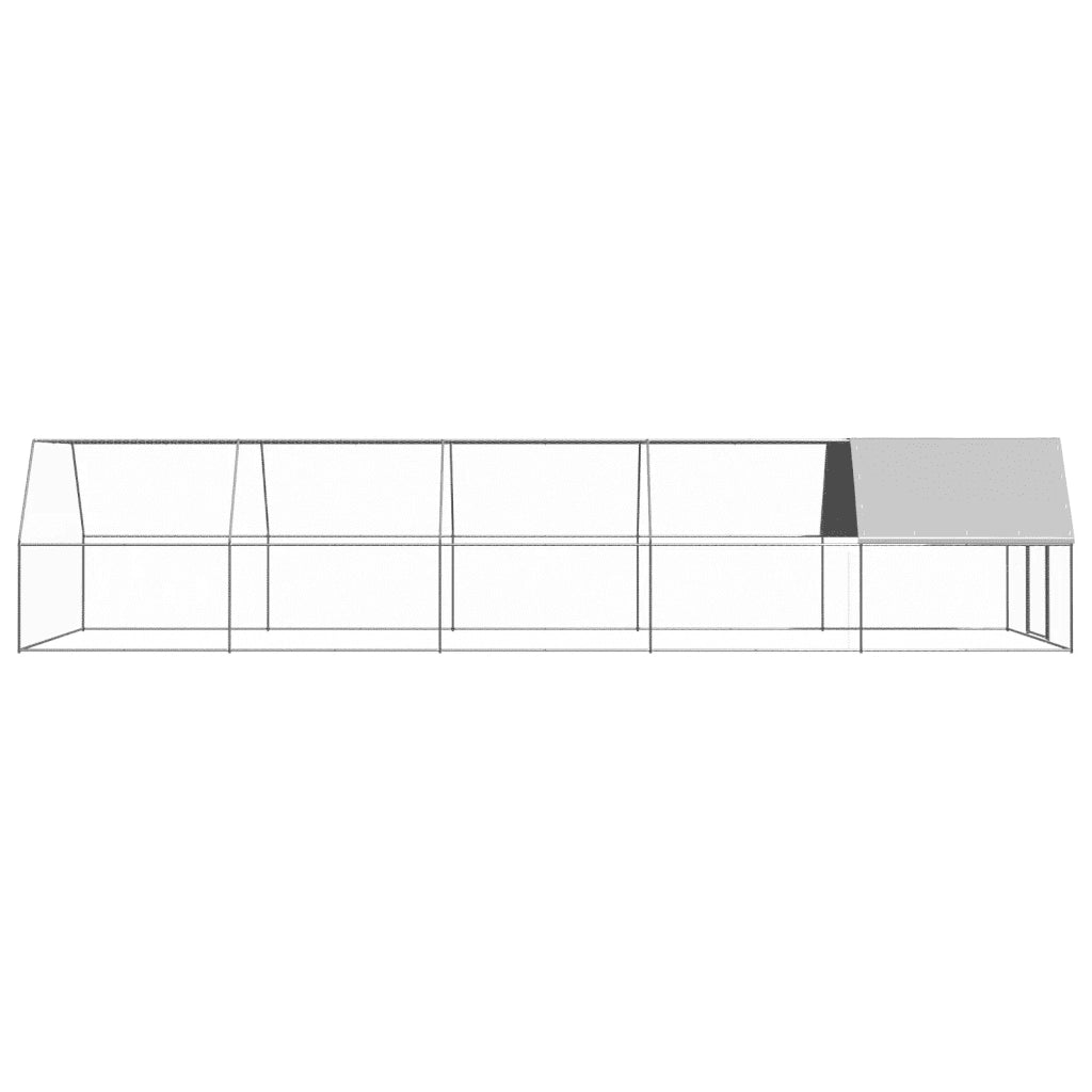 Pollaio per Esterni 3x10x2 m in Acciaio Zincato 3089327