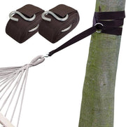 Set di appeso per lettini da campeggio - 2 cinture 320x5cm - 250 kg di fissaggio - Sospensione albero marrone