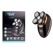 Trade Shop - Rasoio V-316 5in1 Elettrico Regolabarba A Batteria Con Display Lcd Led Senza Fili -