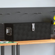 Contenitore Portaoggetti Nero 70x31x27 cm in Alluminio 152251