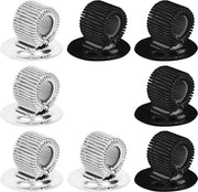 Clip per pennarelle a 8 pezzi - clip magnetica per pennarelle in acciaio inossidabile - regolabile supporto per pennarelle per auto - clip per pennarelle autoadesiva - adatta per uffici e studenti - nero argento.