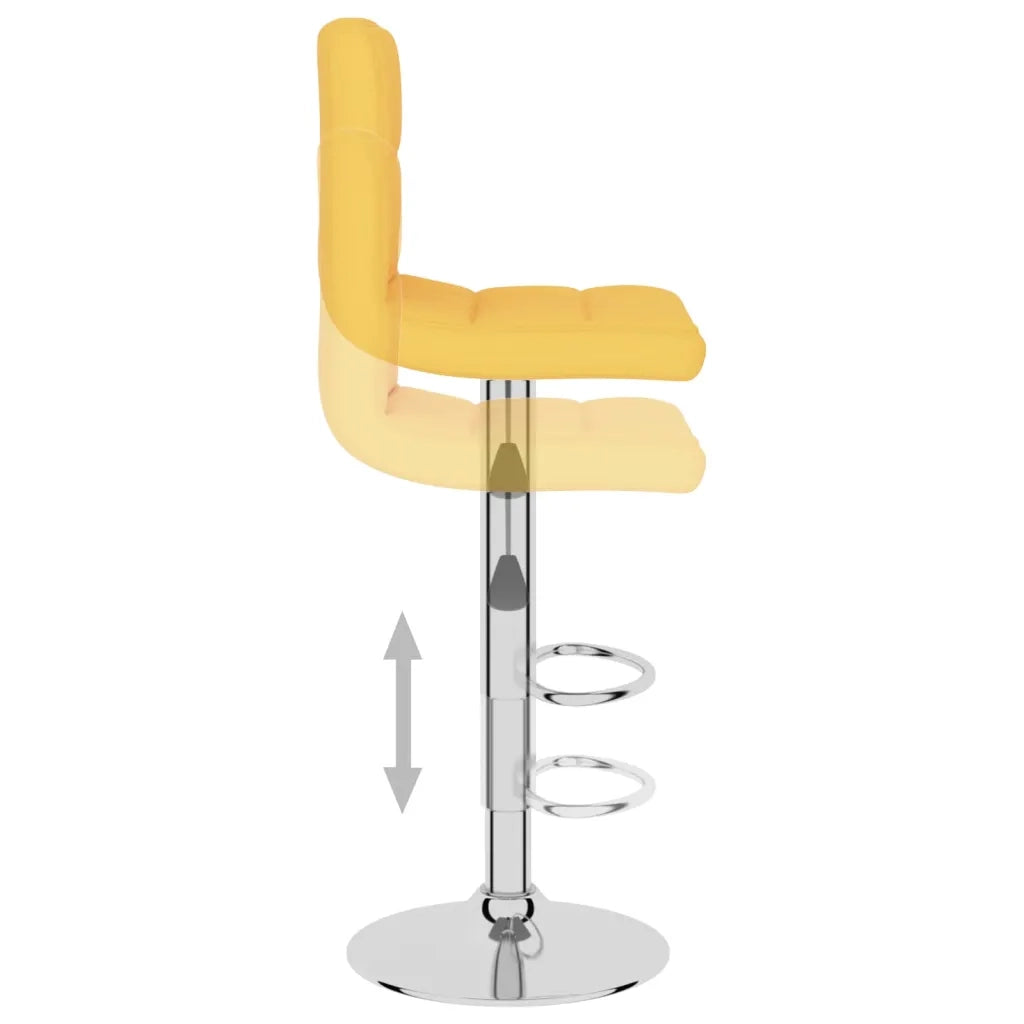 Sgabelli da Bar 2 pz Giallo Senape in Tessuto cod mxl 58433