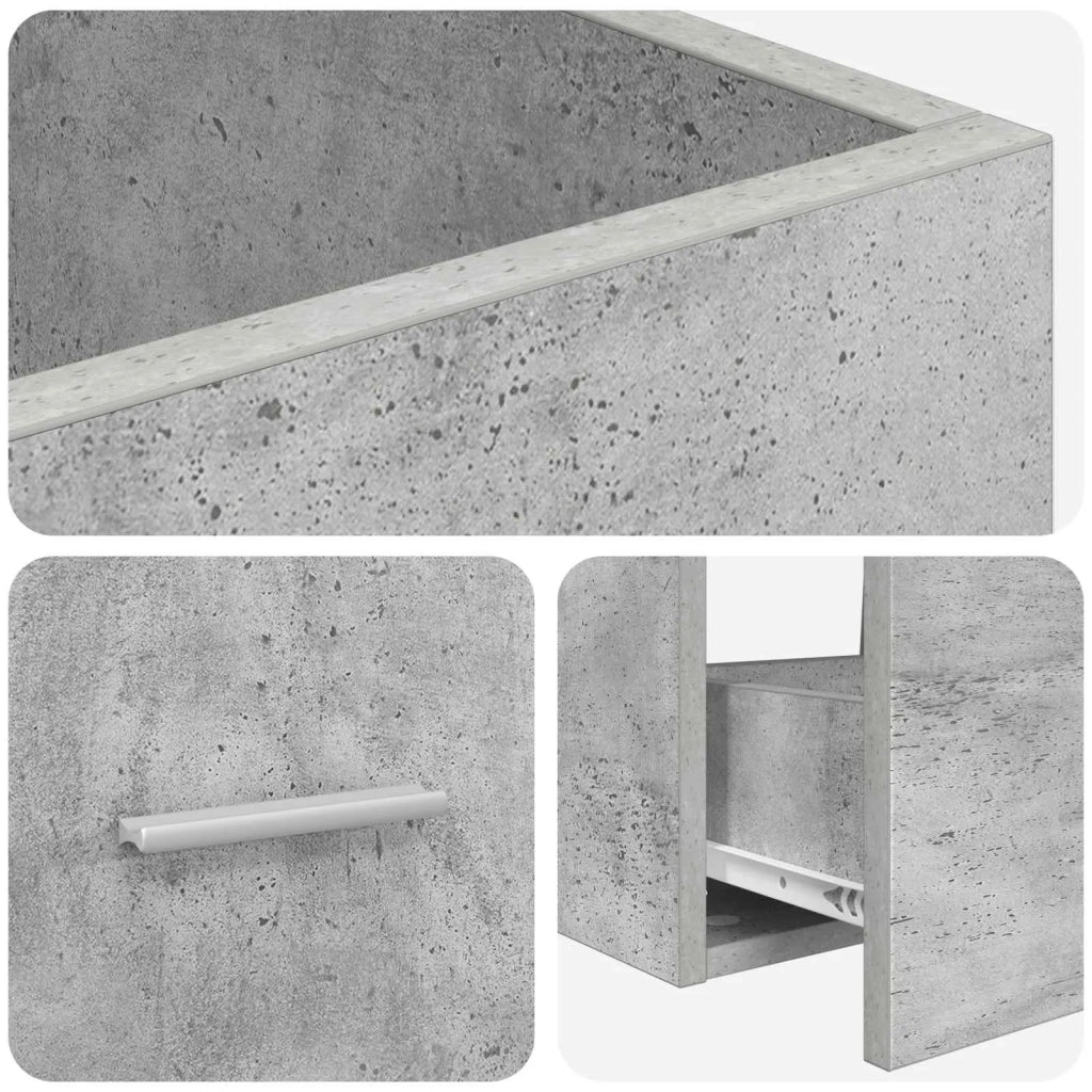 Mobile da bagno con lavabo Grigio Cemento 42 x 40 x 84,5 cm 890699