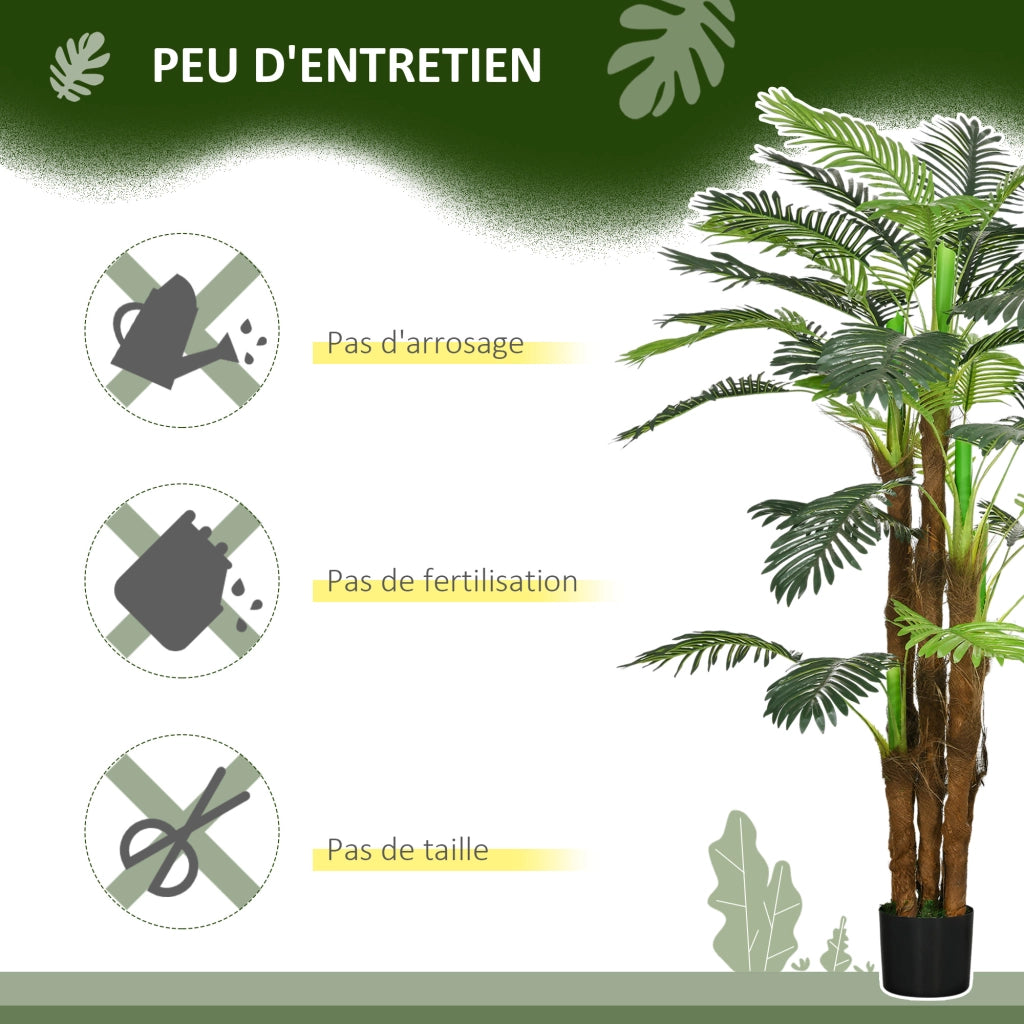Albero di Palma Artificiale H.1.6 m con Vaso ¨C zephmum ¨C Verde Realistico