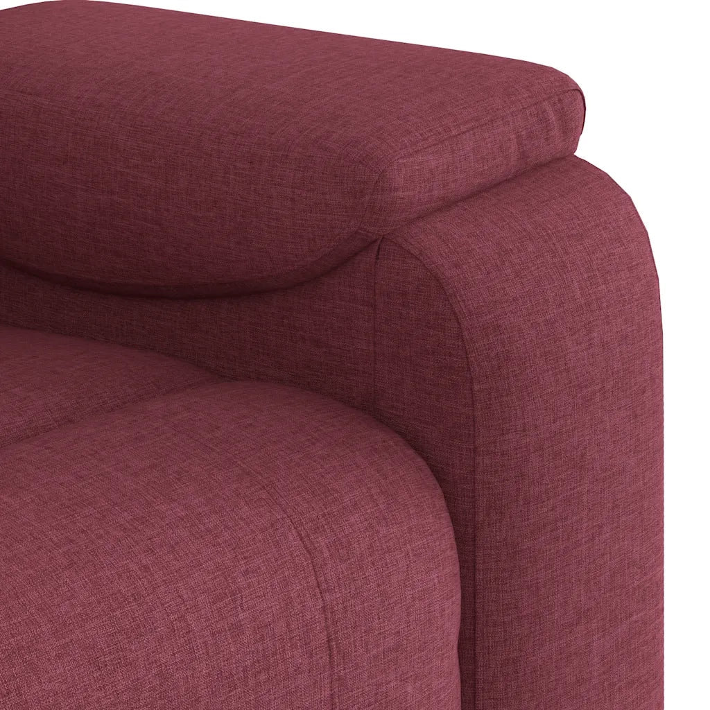 Divano Sedia-Poltrona Reclinabile in Tessuto Rosso Vino 258353