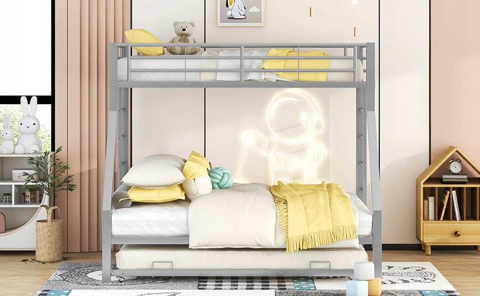 Letto a castello in metallo - Xylo - 90(140)x200cm - Argento