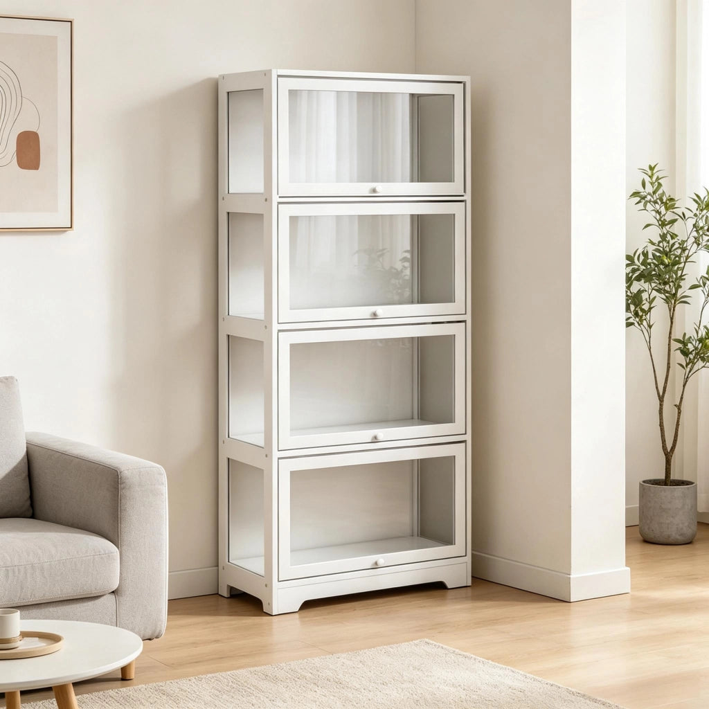 Elegante scaffalatura, vetrina, mobile di design, mobile contenitore (solo con scaffalatura)