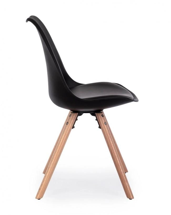 Set 4 Sedie 54x49x83,5 cm in Similpelle Nero