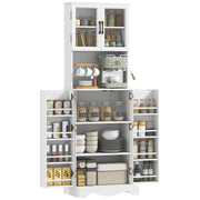 Armadio da cucina con ripiani e ante ¨C zephmum ¨C bianco 60x39.5x179.6 cm