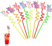 Decorazioni di plastica riutilizzabili - Disegno unicorno (8 pezzi)