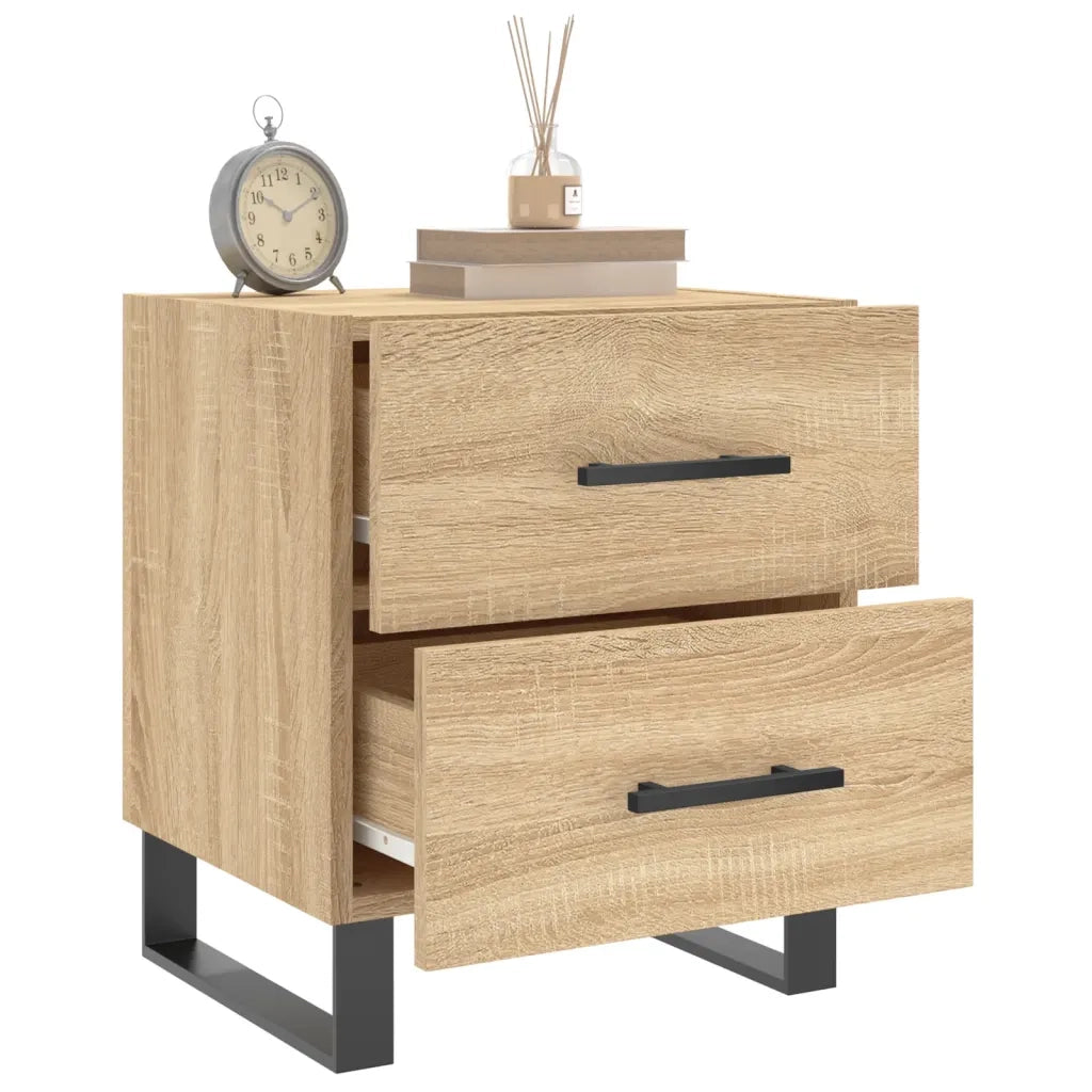 Comodini 2 pz Rovere Sonoma 40x35x47,5 cm in Legno Multistrato 827363